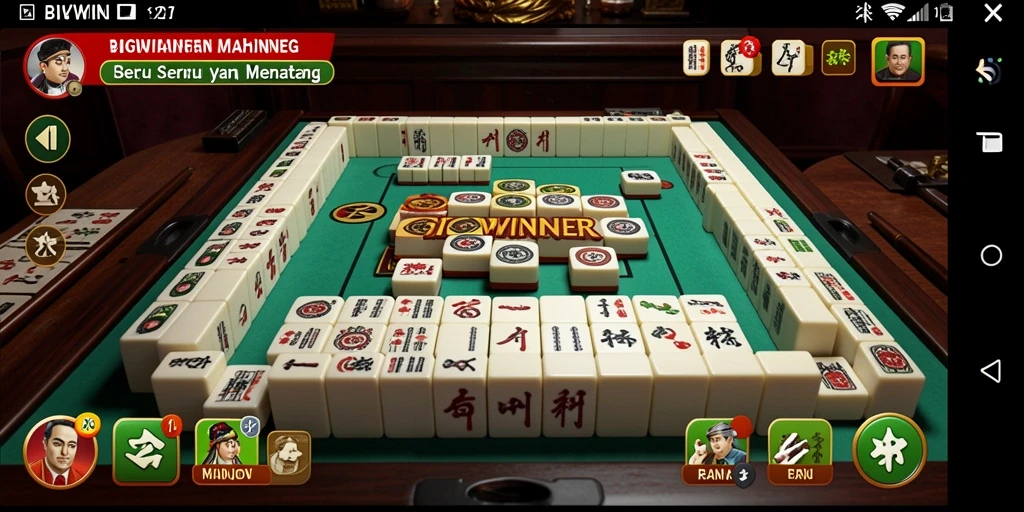 Tampilan gameplay Mahjong yang menarik di BIGWINNER.