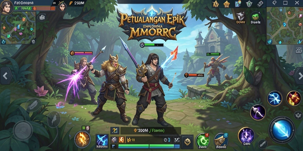 Tampilan gameplay seru dari F200M dengan aksi pertarungan epik.