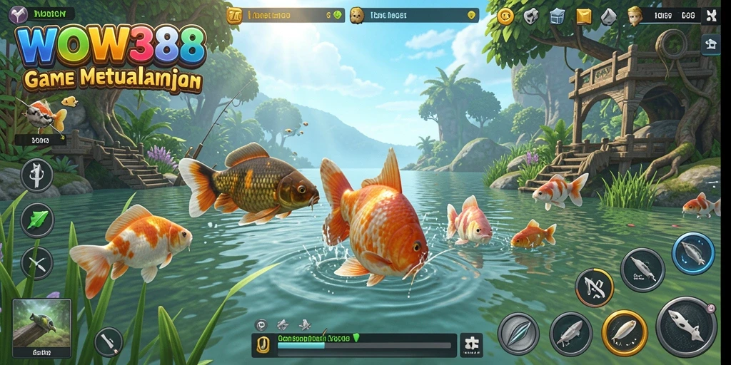 Tampilan gameplay WOW388 yang menarik saat memancing.